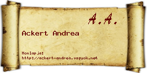 Ackert Andrea névjegykártya