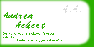 andrea ackert business card